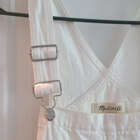 Madewell White Denim Overalls - Picture 2 of 9